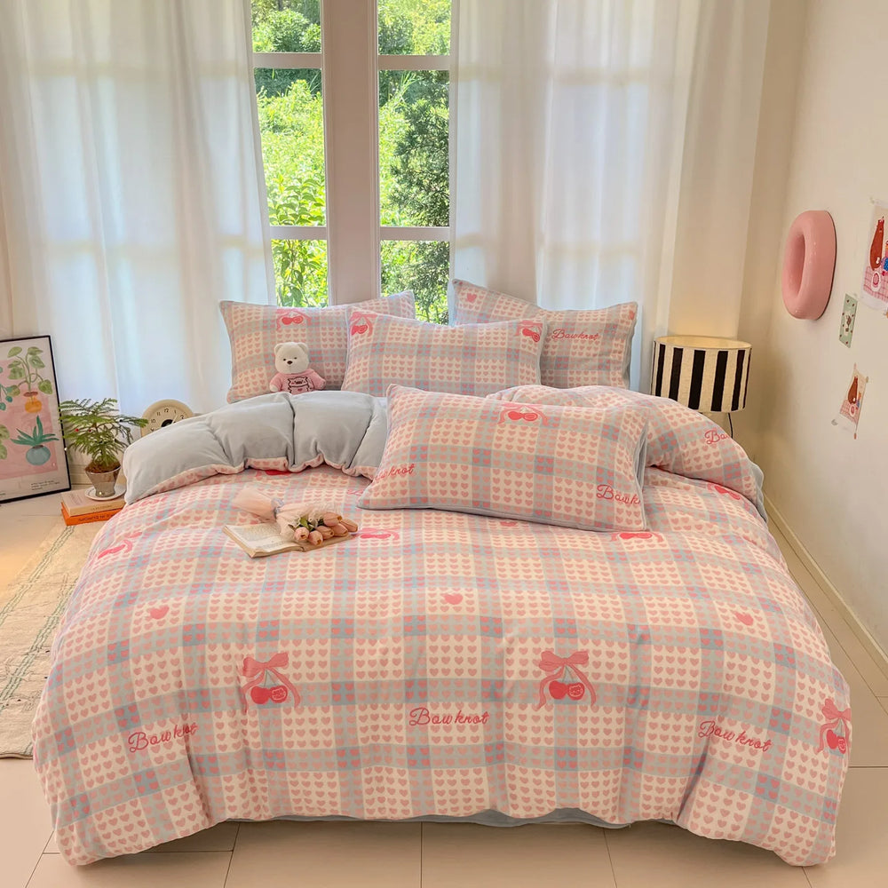 Polyesterfleece-Bettbezug im modernen Stil, mehrfarbig, Grösse 200x230cm