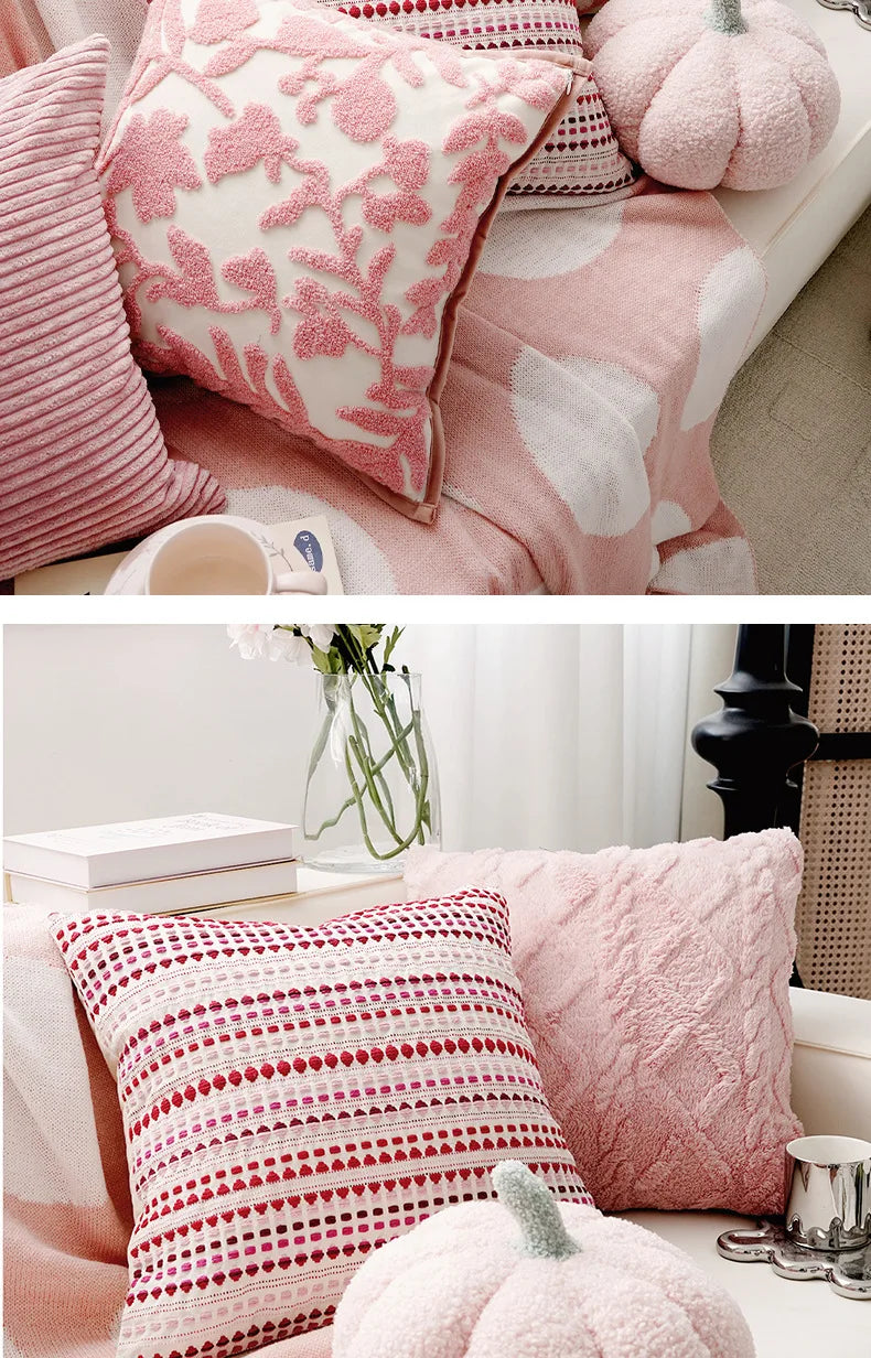 Dekokissenbezug – Gestickter Polyester Quadrat (45X45CM)