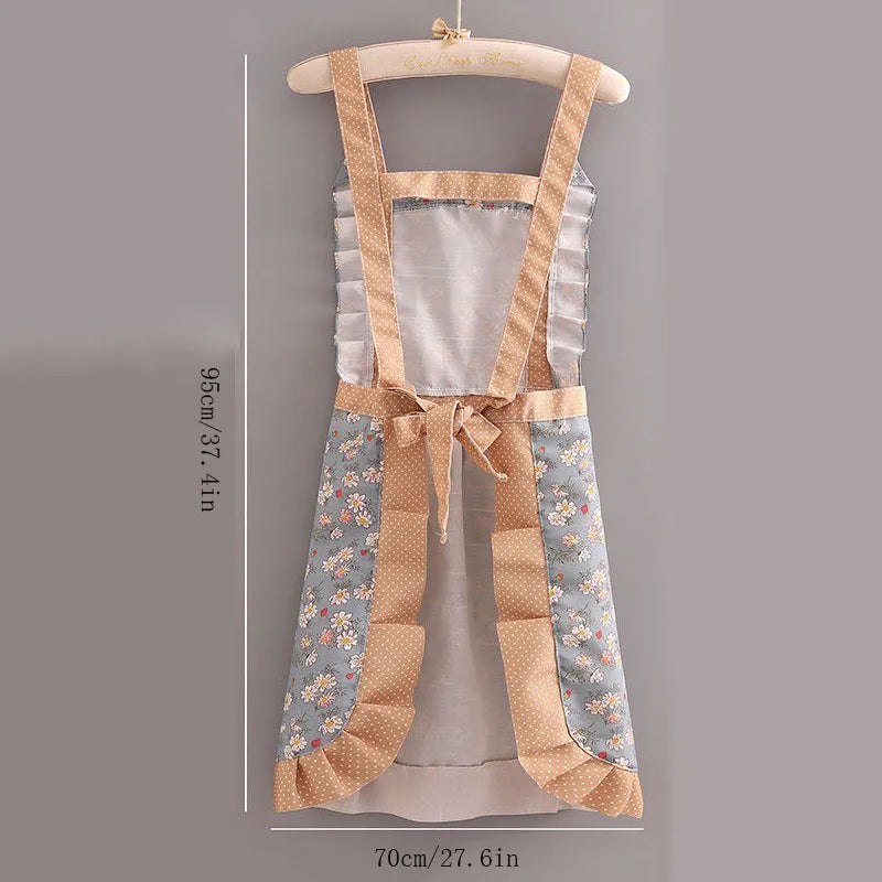 Schürze – Florales Canvas Design – Verstellbare Träger