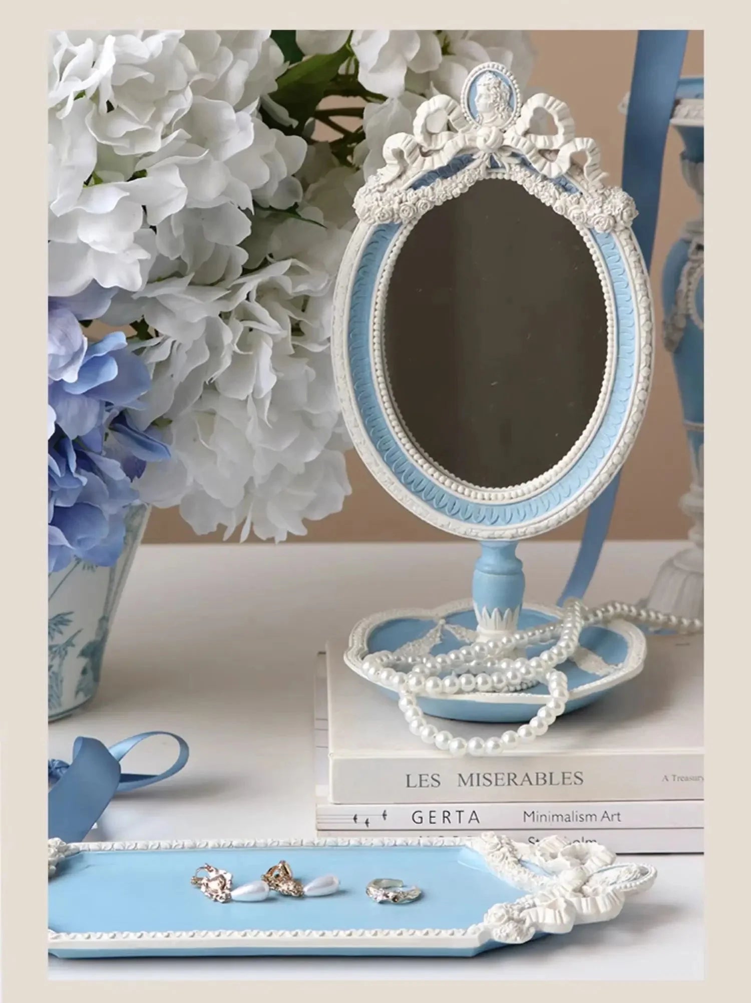 Schminkspiegel – Französisches Rokoko – 9x12cm Rund