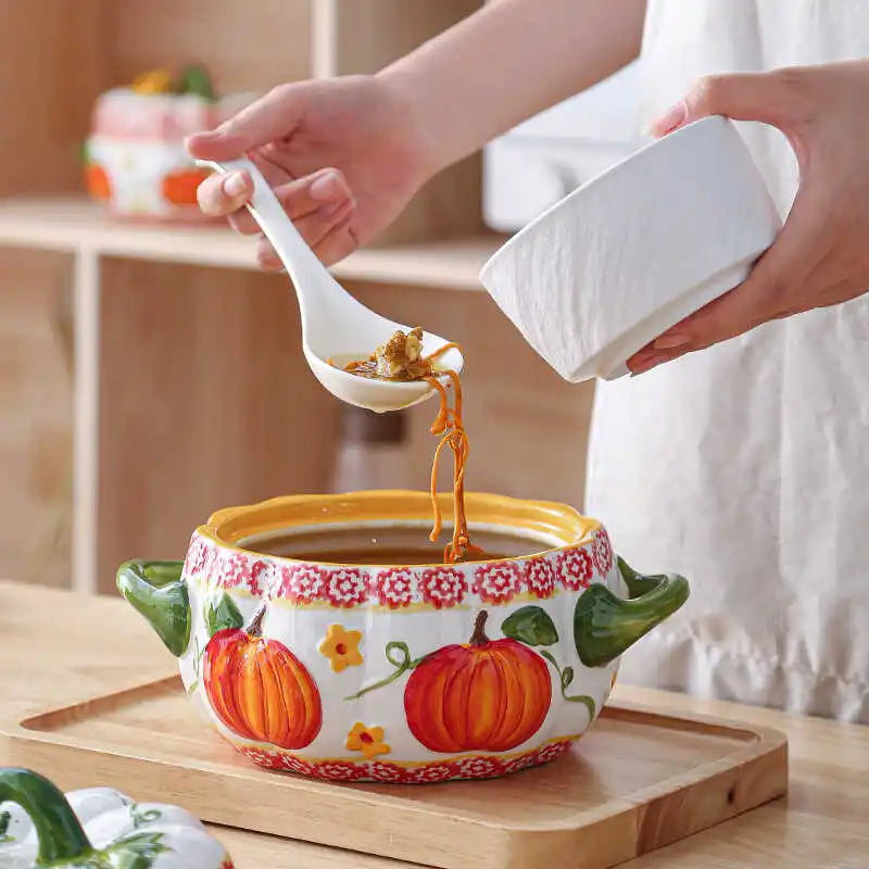 Keramikschüssel – Doppelgriff & Deckel – Vielseitiges Design