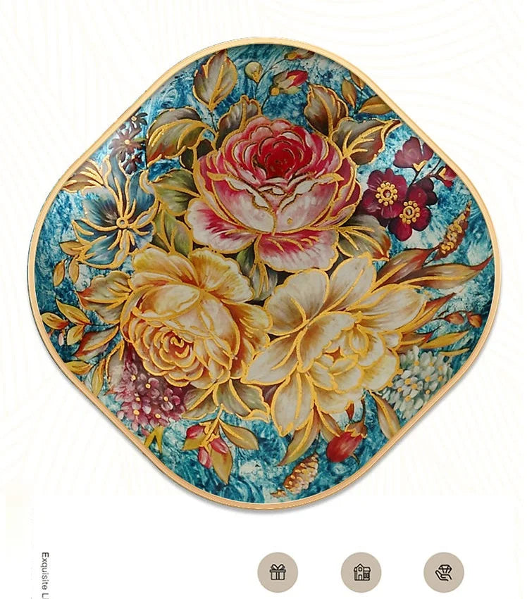 Weisse Luxusvase aus Harz im europäischen Stil für das Wohnzimmer, Grösse 30CM x 25CM