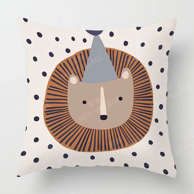 Boho Plüsch-Kissenbezug, geometrisches Muster, Grösse 45x45 cm, handgemacht