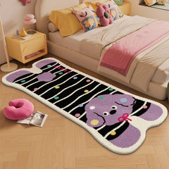 Besonders geformte Plüschmatte – Imitat Kaschmir – Schlafzimmer