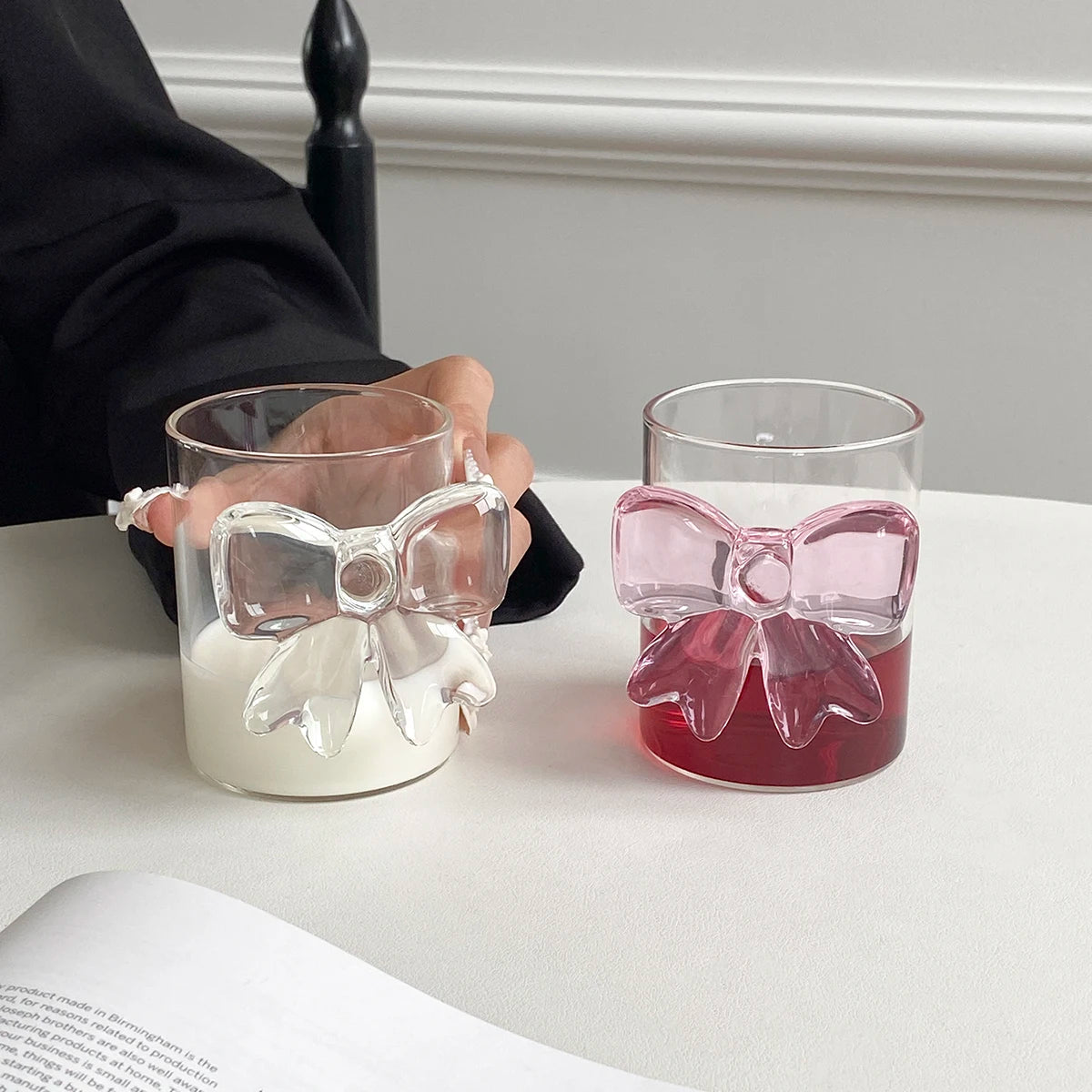 Glas Bow Tie Becher – Handgemacht & Einfach – 301-400ml