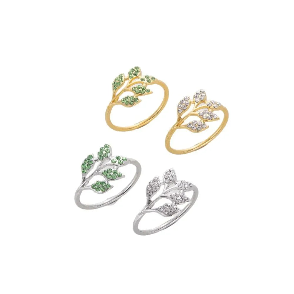 Serviettenringe – Elegantes Blatt-Design – Metallset