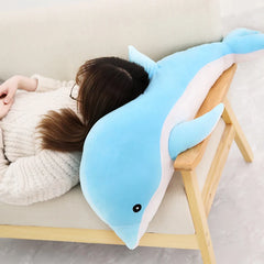 Delfin Plüschkissen – Weiches Plüsch & Baumwolle, 30-140cm