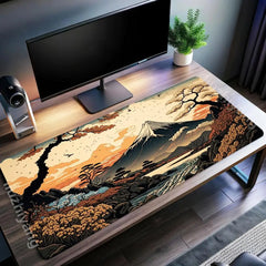 Mauspad im Japan-Stil – XXL Gummi Rutschfeste Schreibtischunterlage