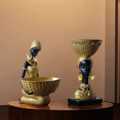 Afrikanische Stammesfiguren – Kunstwerk aus Resin – Verschiedene Grössen