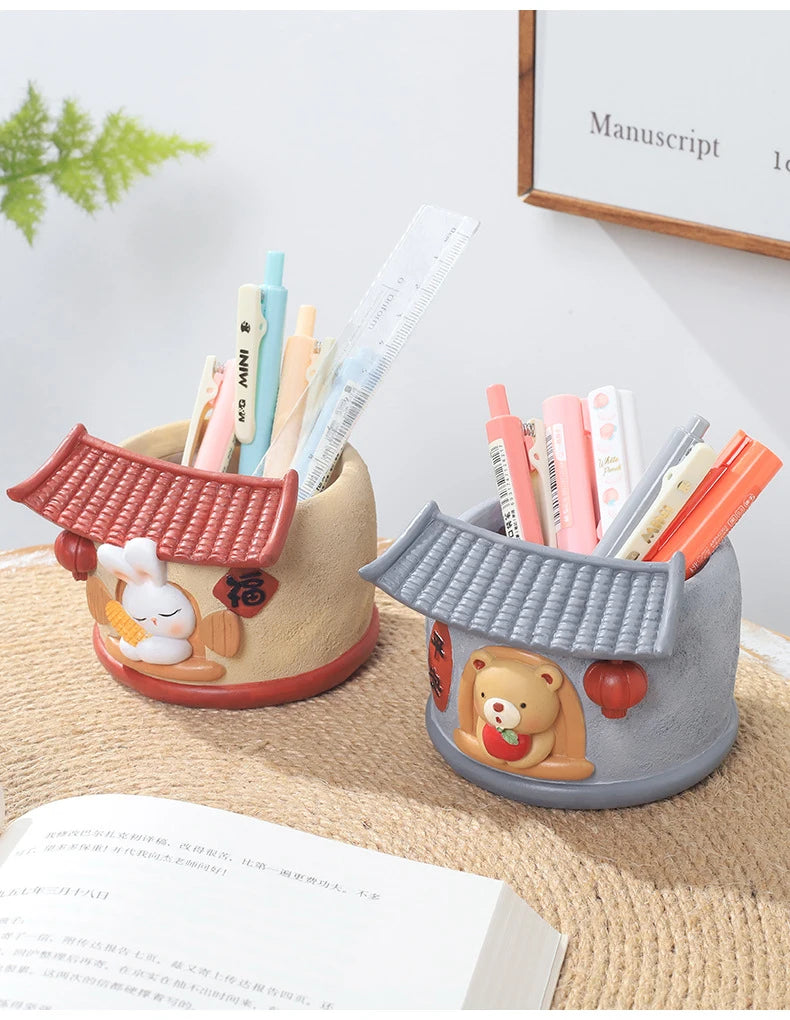 Pflanzgefäss - Cartoon-Design aus Resin - Schreibtisch-Deko