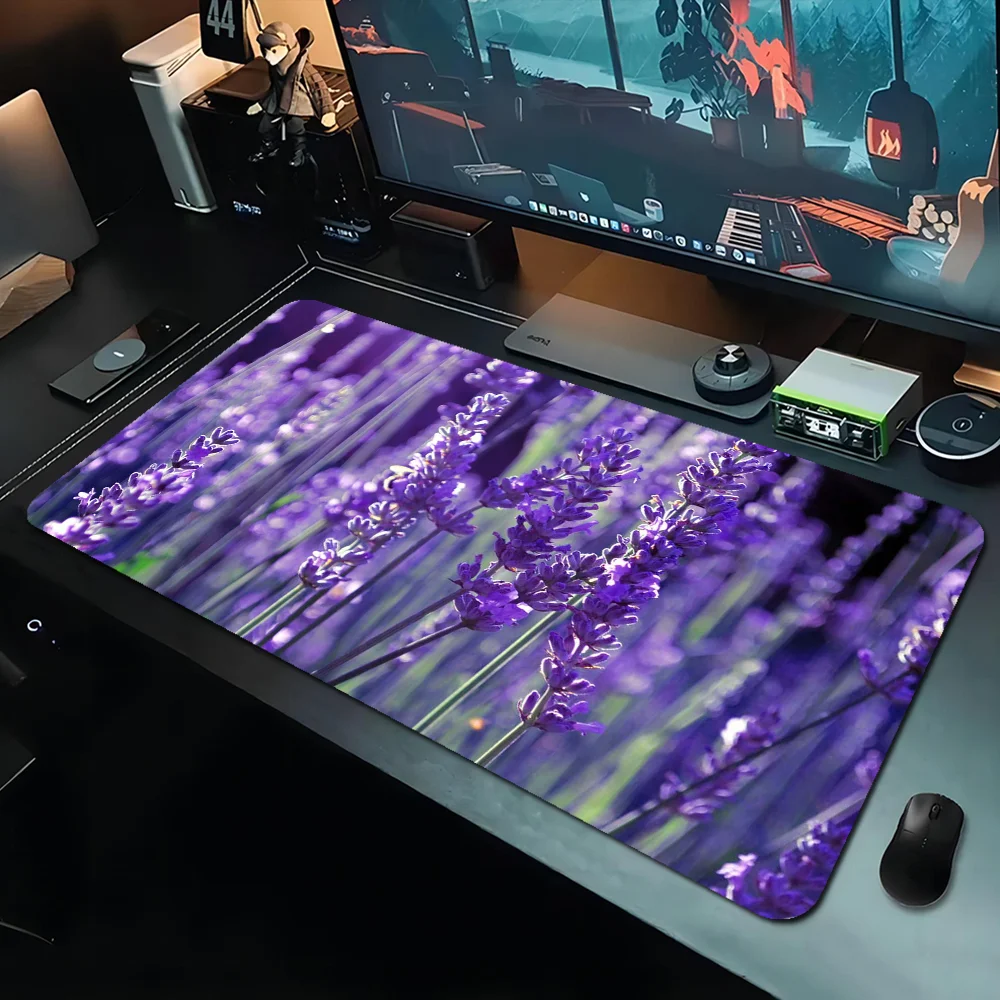 Gaming-Mauspad – Lavendelmuster – Grosses Tastaturmatte
