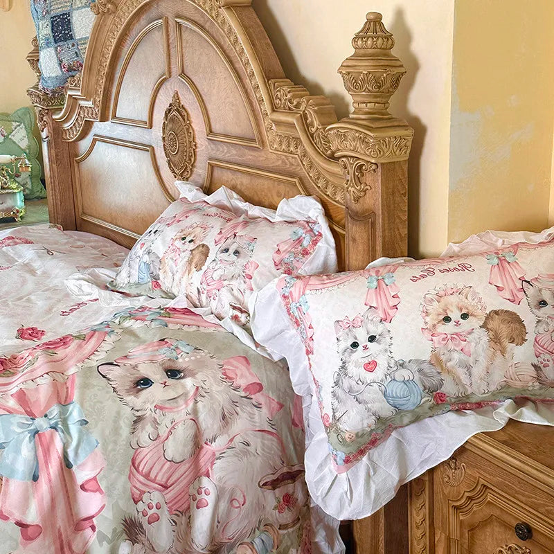 100% Baumwolle Bettdeckenbezug – Cartoon Prinzessin Stil – Twin, Queen, Double