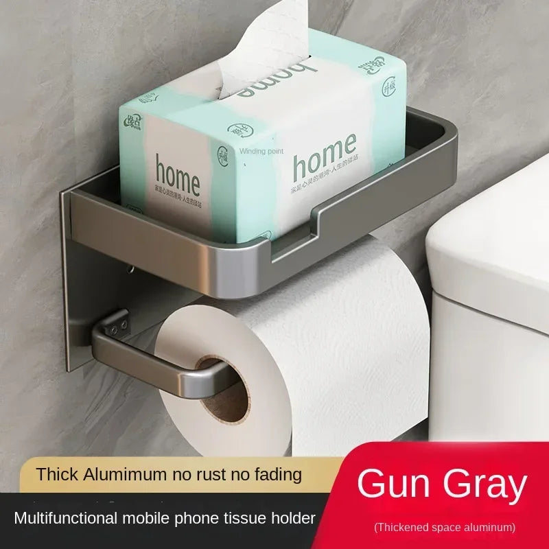 WC-Rollenhalter – Schwarz Gold – Wandmontage