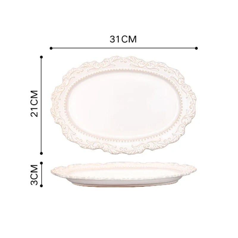 Vintage Keramikgeschirr – Reliefdesign – Verschiedene Grössen