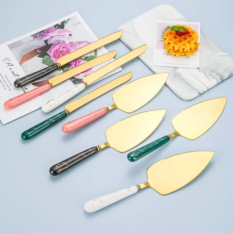 Edelstahl Kuchenschaufel – Keramikgriff, Luxuriöses Design