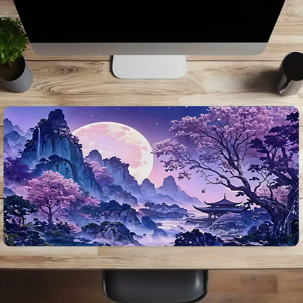 Tastatur- und Laptop-Unterlage – Fantasielandschaft – 900x400mm