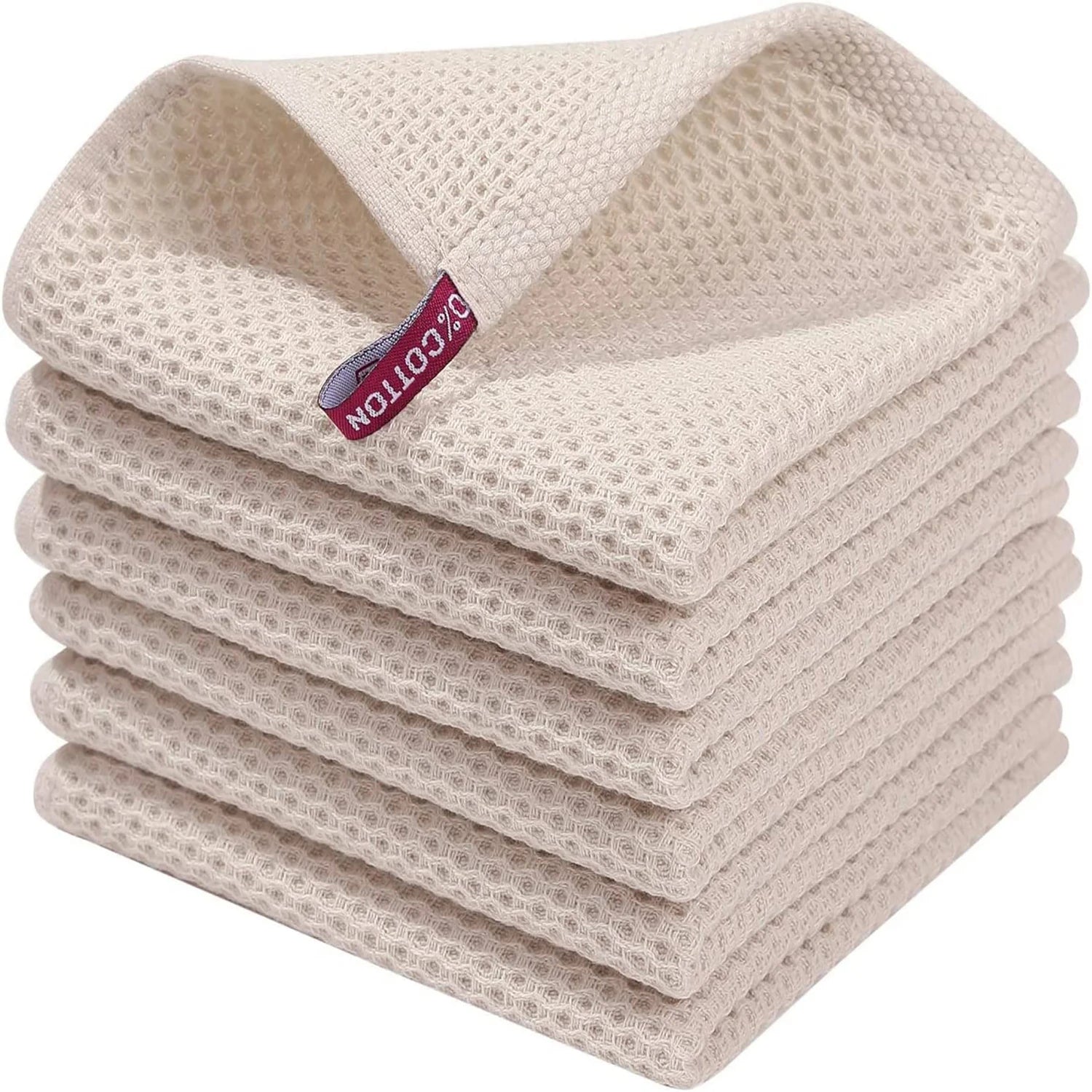 Reines Baumwoll-Küchentuchset – Waffelstruktur – 30x30cm