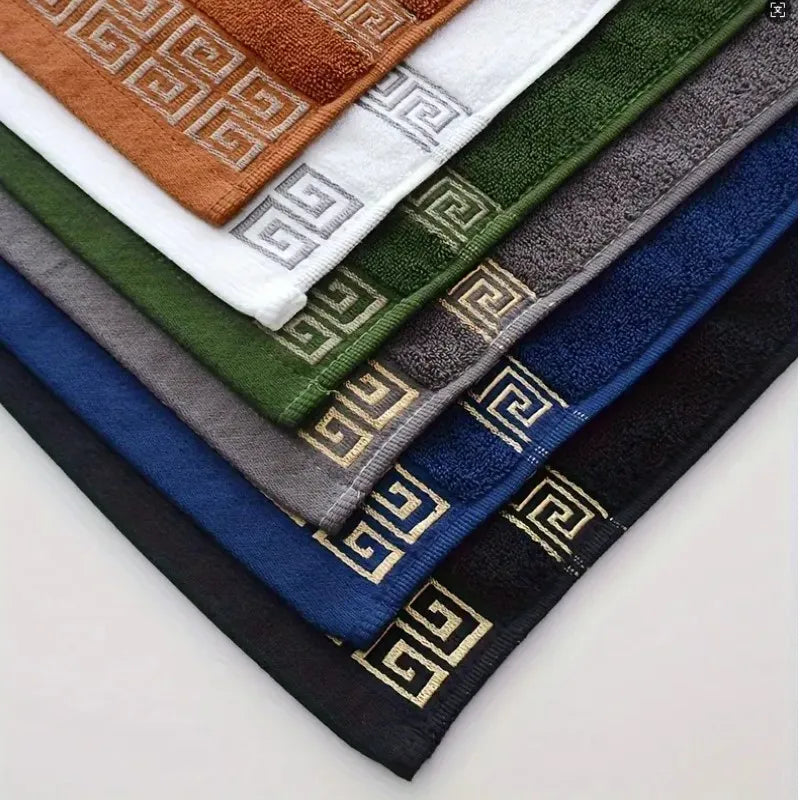 Schwarze Baumwolltücher – Luxuriös Jacquard – 34x74cm/70x140cm