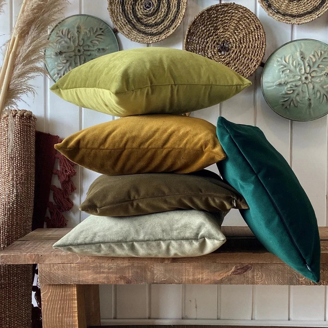 Samt Kissenbezug – Einfarbig – 45x45cm