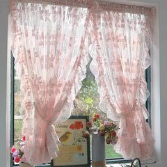 Romantischer Blumen Vorhang – Koreanische Spitze – W132 x H213cm