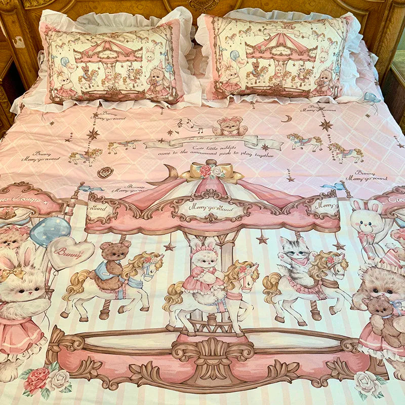 Baumwoll-Bettwäsche – Prinzessin-Stil – Twin, Queen, Double