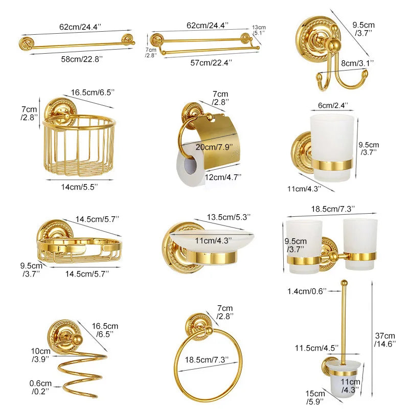 Gold Badzubehör – Chrom Veredelung Set