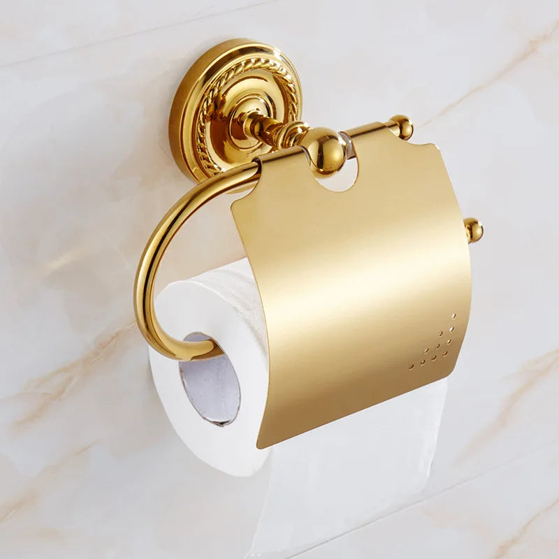 Luxus Gold Messing Badezimmer Set – Wandmontage