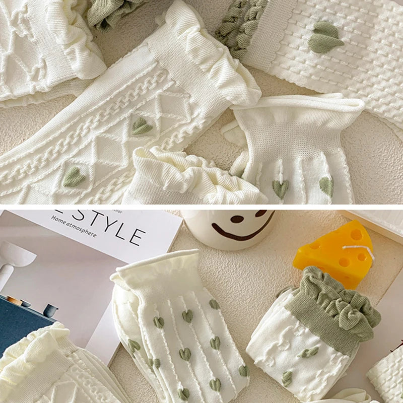 Blumenmuster Socken – Weiches atmungsaktives Set