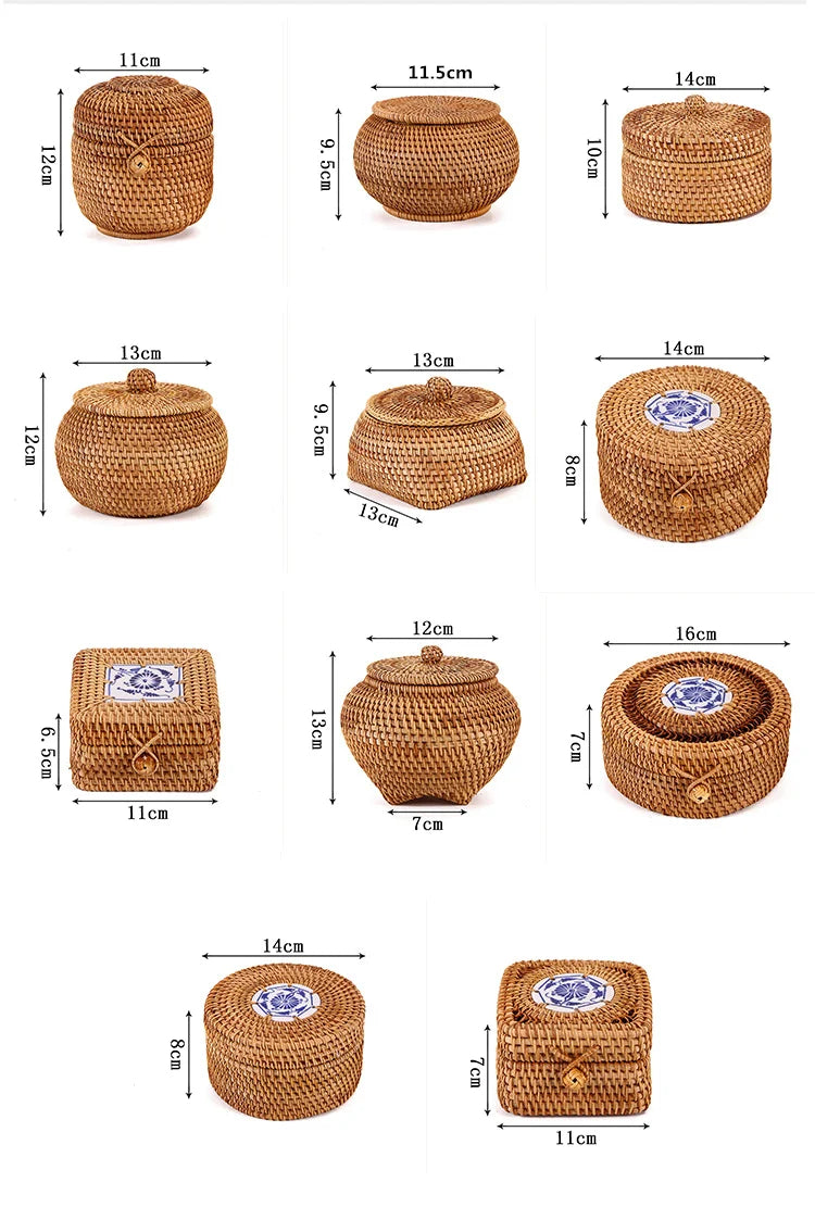 Rattan Aufbewahrungsbox – Japanischer Stil – Handgefertigt