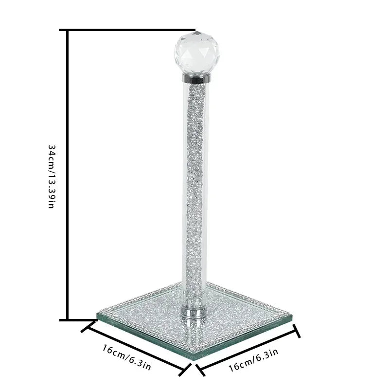 Toilettenpapierhalter Kristall – Glitzer Chrome Design Bad