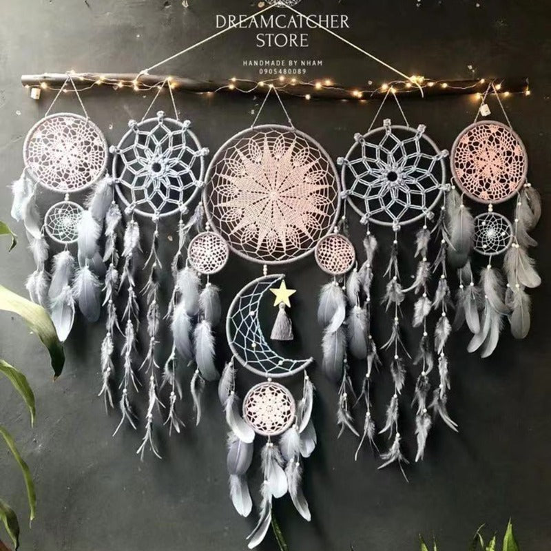 Boho Makramee Traumfänger Set – Textil Deko 5-teilig