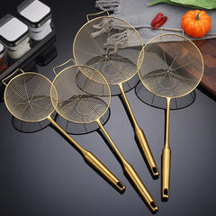 Edelstahl Schaumlöffel – Gold Design – 13-19.5cm Stiel