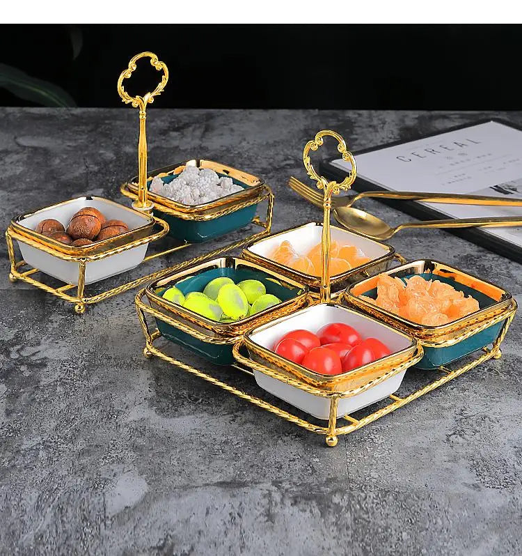 Keramik Snackplatte – Quadratisch, Stilvolle Tischdeko