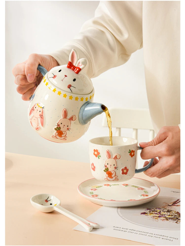 Keramik Osterhasen Teekanne – Porzellan Hasen Motiv