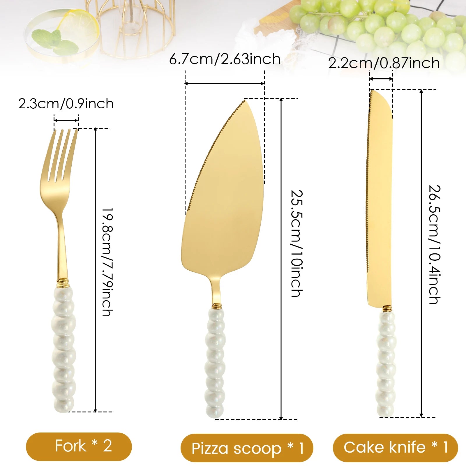 Kuchentools – Gold Retro Zinklegierung – Hochzeiten & Partys
