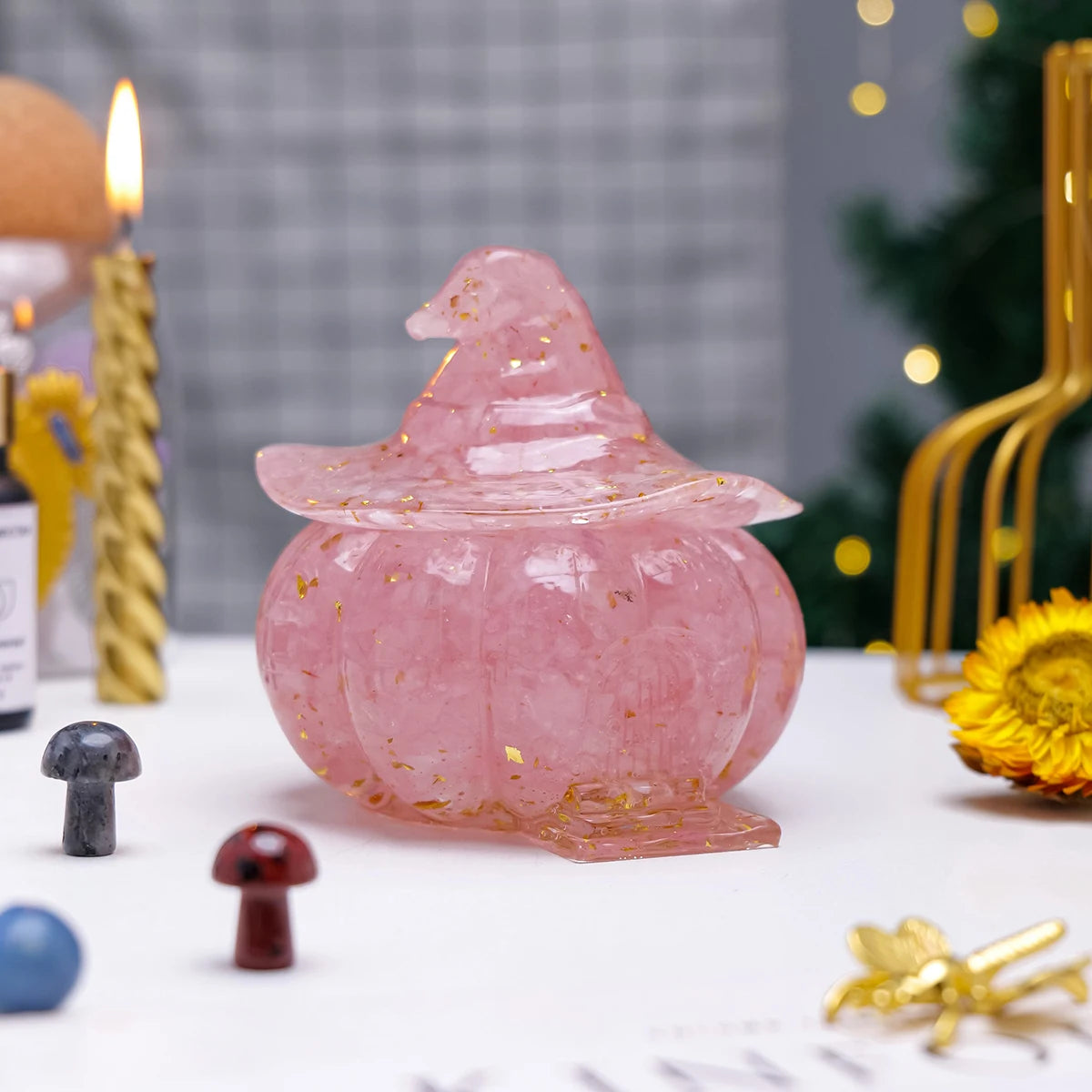 Amethyst Kristall Kürbis Schädel – Feng Shui Deko 10cm