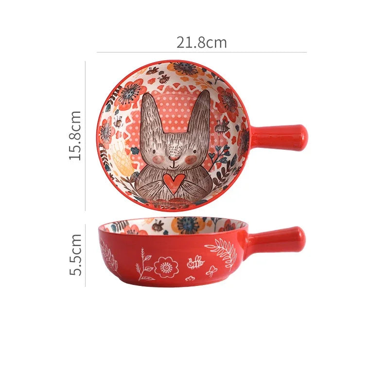 Cartoon-Keramikschale – Töpferhandwerk – Mikrowellensicher