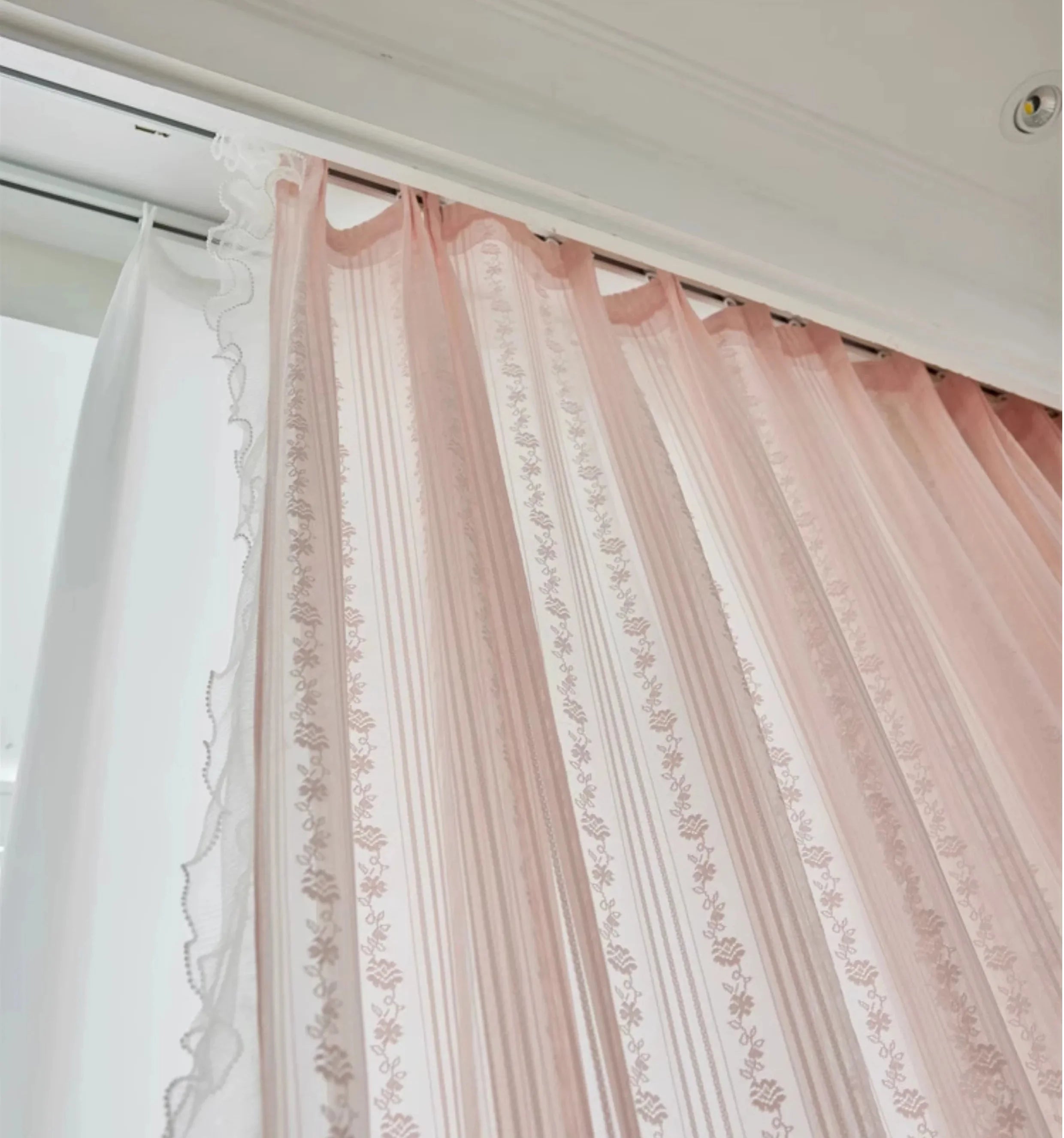 Transparente Prinzessinnen-Vorhänge – Jacquard-Design – Luxus-Wohnzimmer