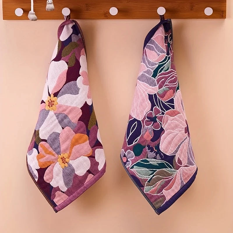 Boho Gesichts-Handtuch – Blumen Polyester-Mischung