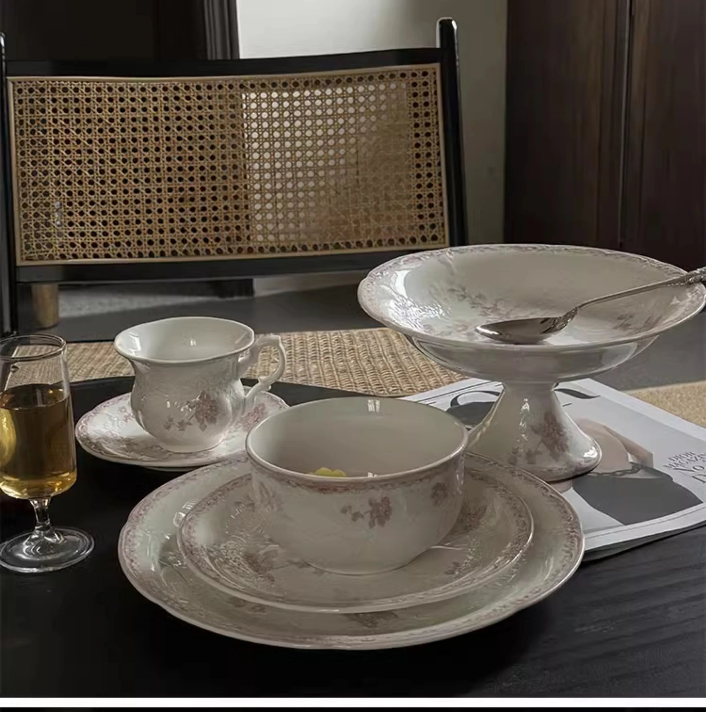 Französisches Keramiktablett – Elegante Esszimmerdeko