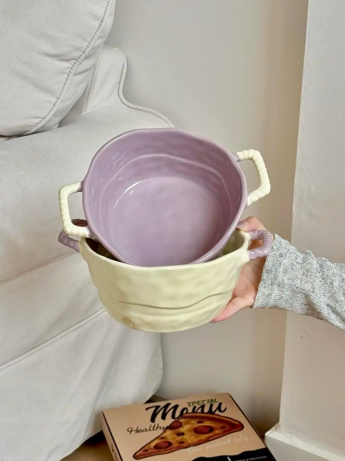 Keramik Suppenschüssel – Simple Töpferware – Grosses Volumen