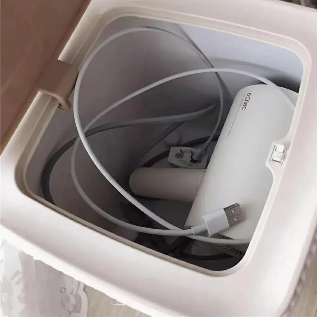 Retro-Spitzen-Mülleimer – Korean Leder – 22x22x35cm