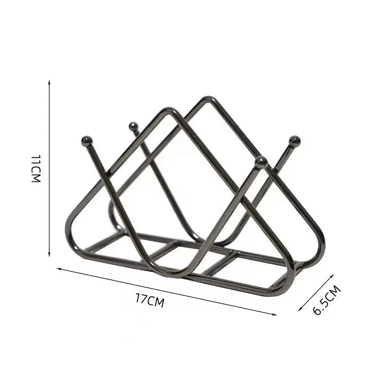 Serviettenhalter – Moderne Metalloptik – Essentiell für Arbeitstische