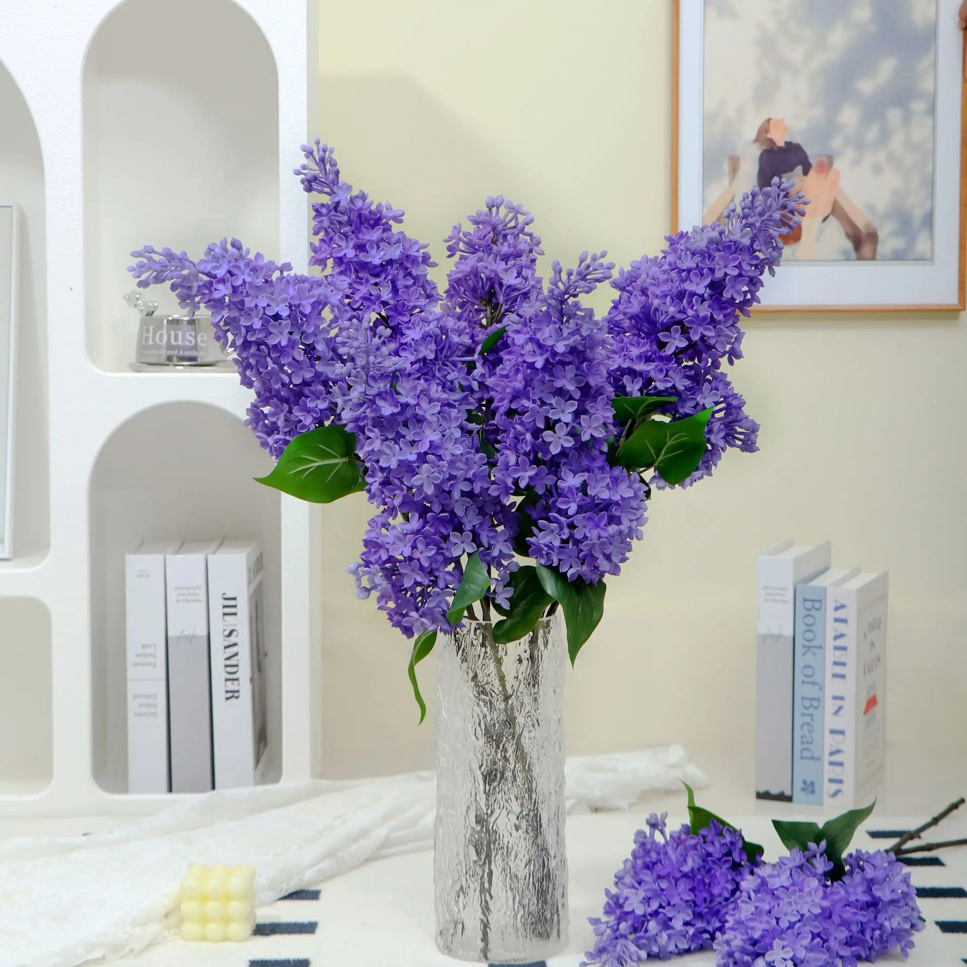 Künstliche Fliederblume – PU Silikon – 70CM Zweig