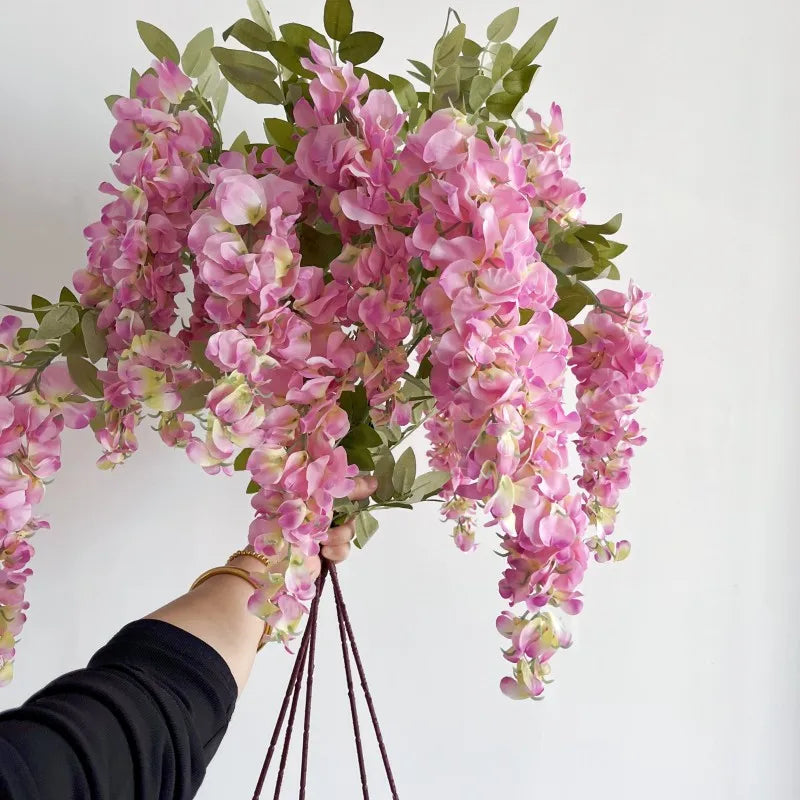 Wisteria Blumenranke – Seidenfloristik – 108cm Länge, Innenbereich