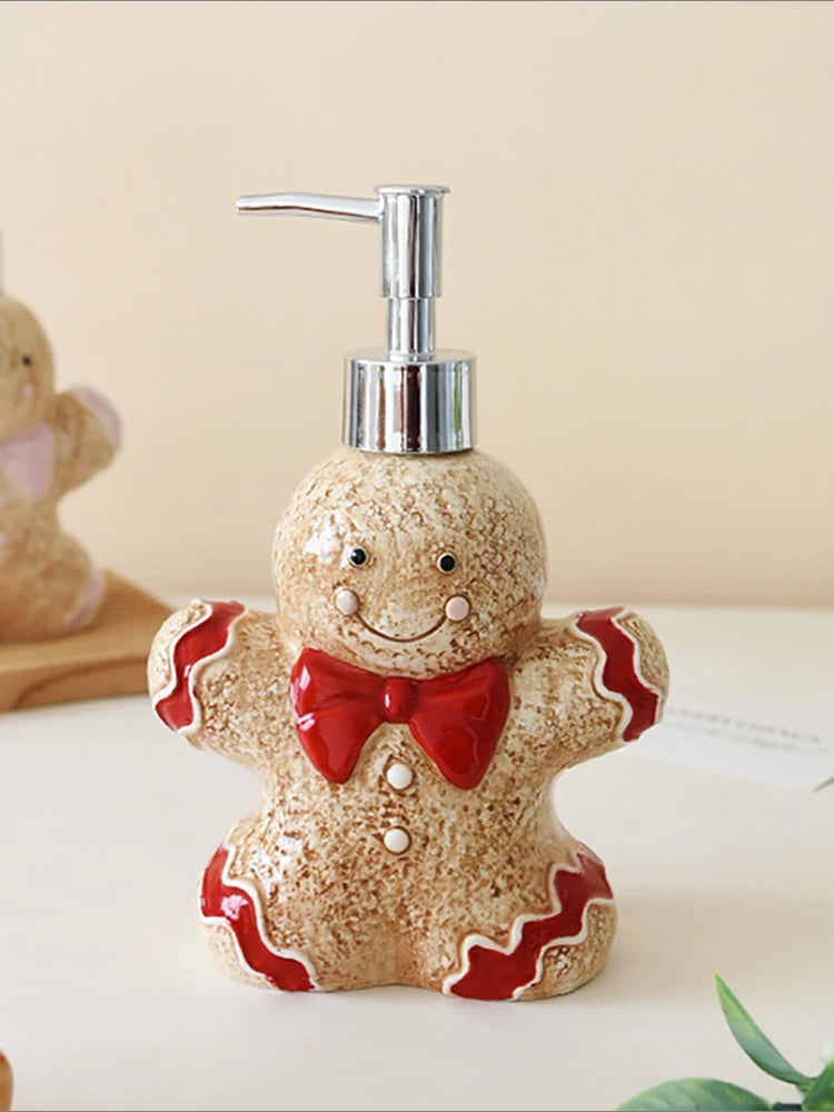 Keramik Seifenspender – Festliches Bär Design – 350ML