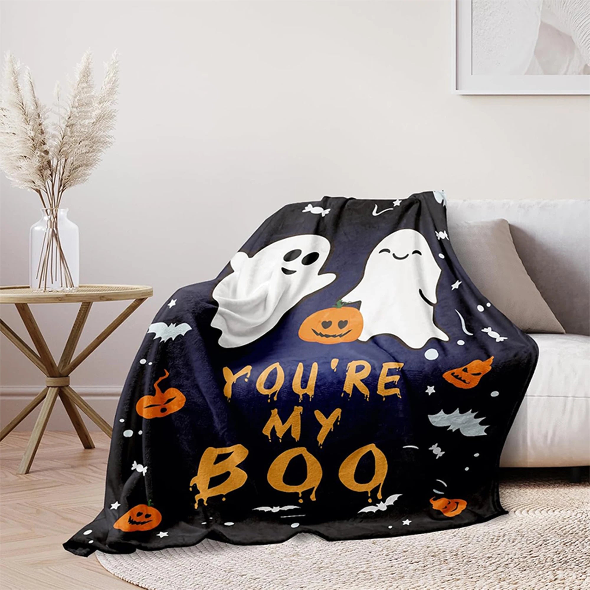 Flanell-Decke – Gemütliches Halloween-Design – Verschiedene Grössen