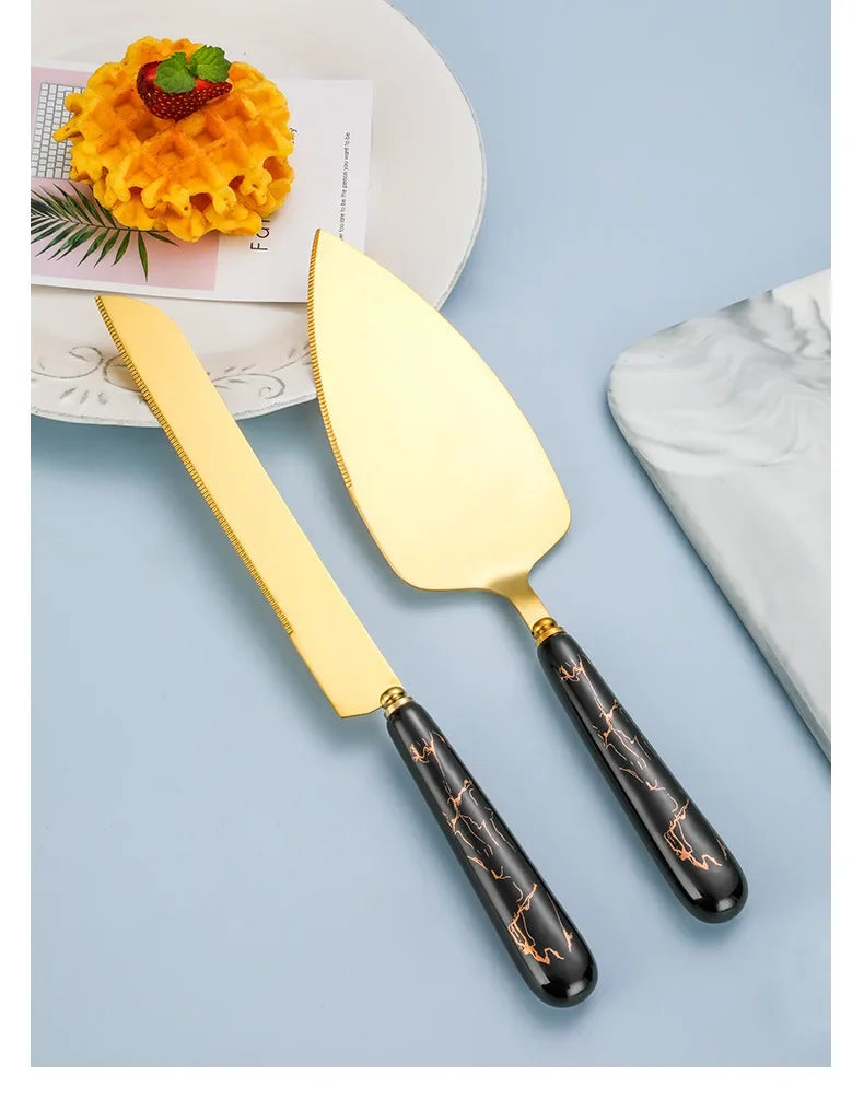 Edelstahl Kuchenschaufel – Keramikgriff, Luxuriöses Design