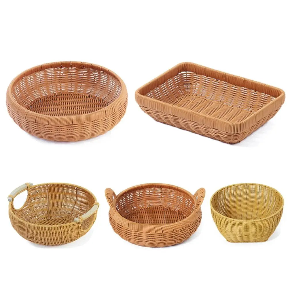 Boho Stil Rattan Tablett – Gewebte Struktur PP