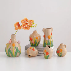 Keramikvase – Chinesisches Retro-Design – Handbemalt